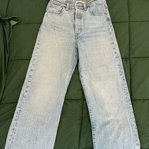 Classic Light Blue Straight Leg Jeans